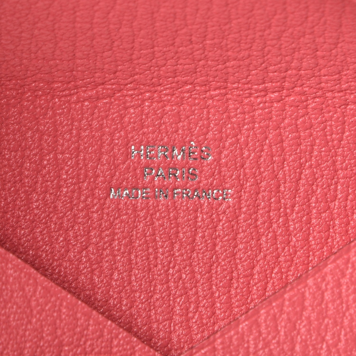 Hermes Chevre Mysore Calvi Card Case Rose Lipstick 6 of 8