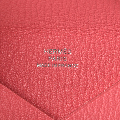 Hermes Chevre Mysore Calvi Card Case Rose Lipstick 6 of 8