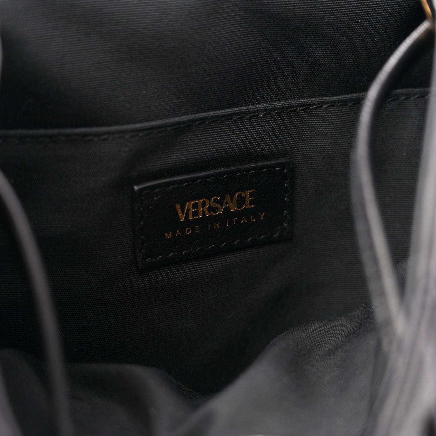 Versace Calfskin Quilted Medusa Backpack Black 6 of 9