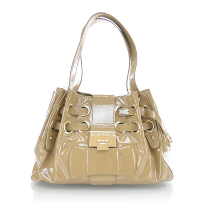 Jimmy Choo Patent Riki Hobo Bag Nude 1 of 11