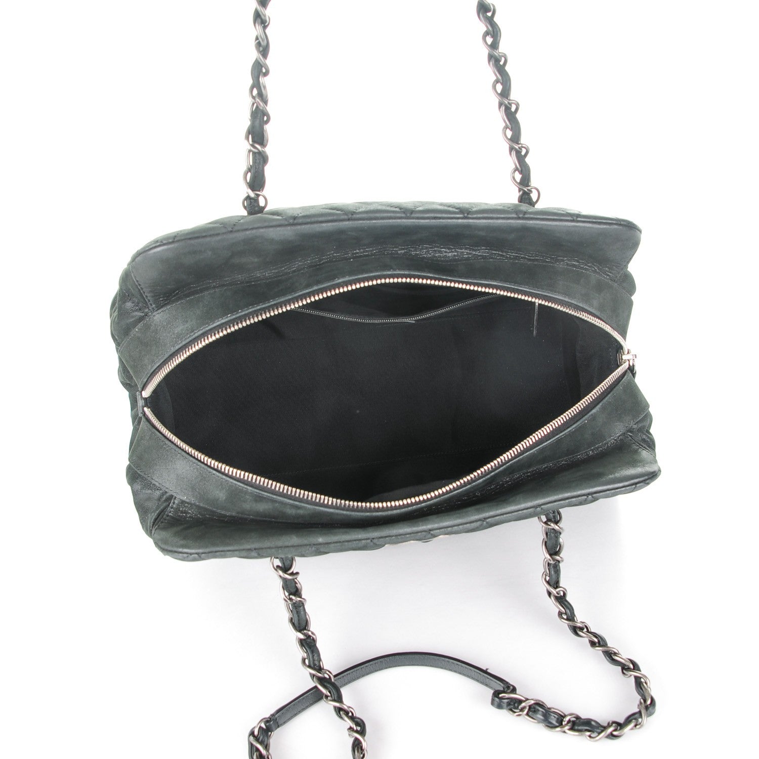 Chanel Iridescent Calfskin Chic Quilt Bowling Bag Black 5 of 7