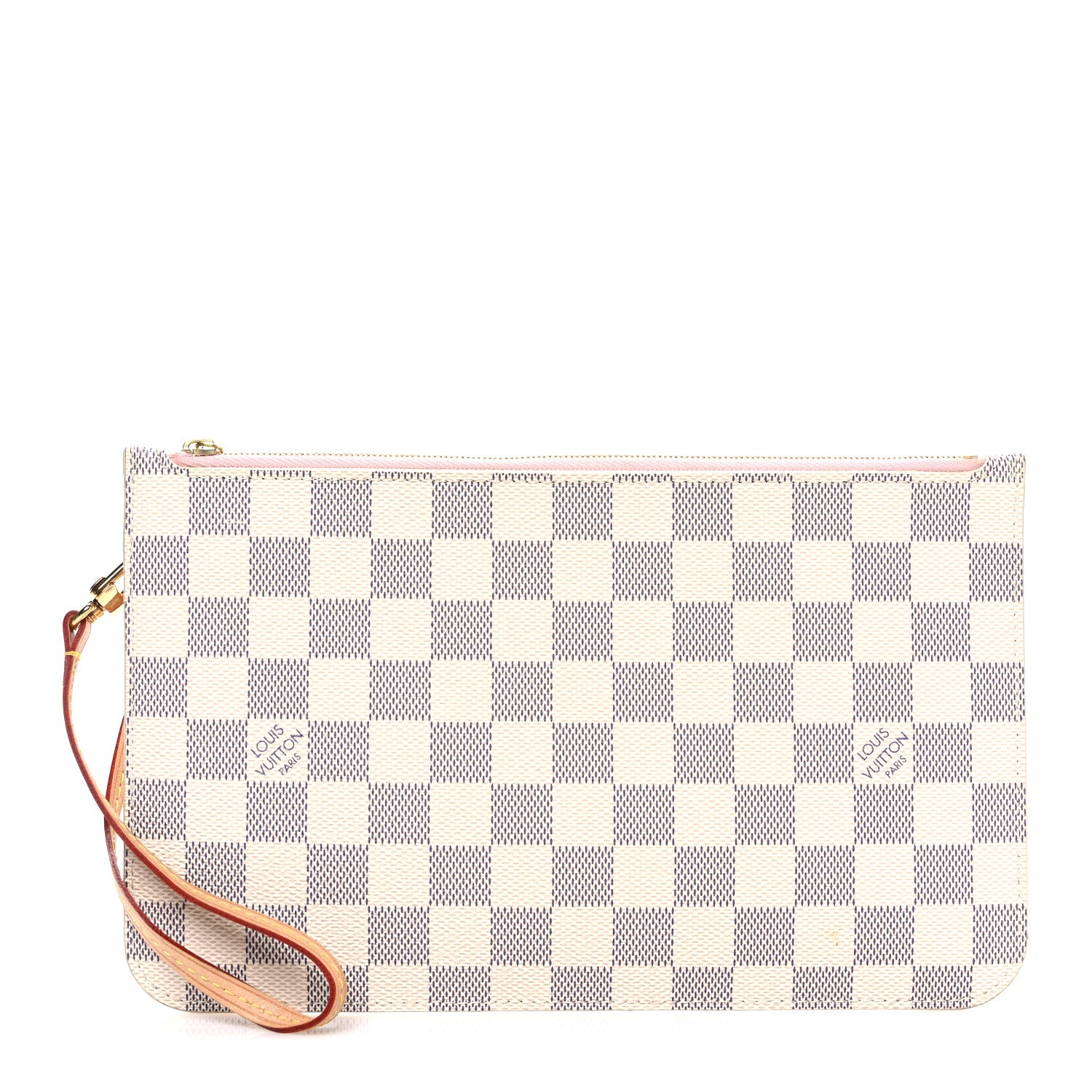 Louis Vuitton Damier Azur Neverfull MM GM Pochette Rose Ballerine 1 of 8