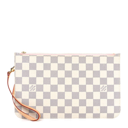 Louis Vuitton Damier Azur Neverfull MM GM Pochette Rose Ballerine 1 of 8