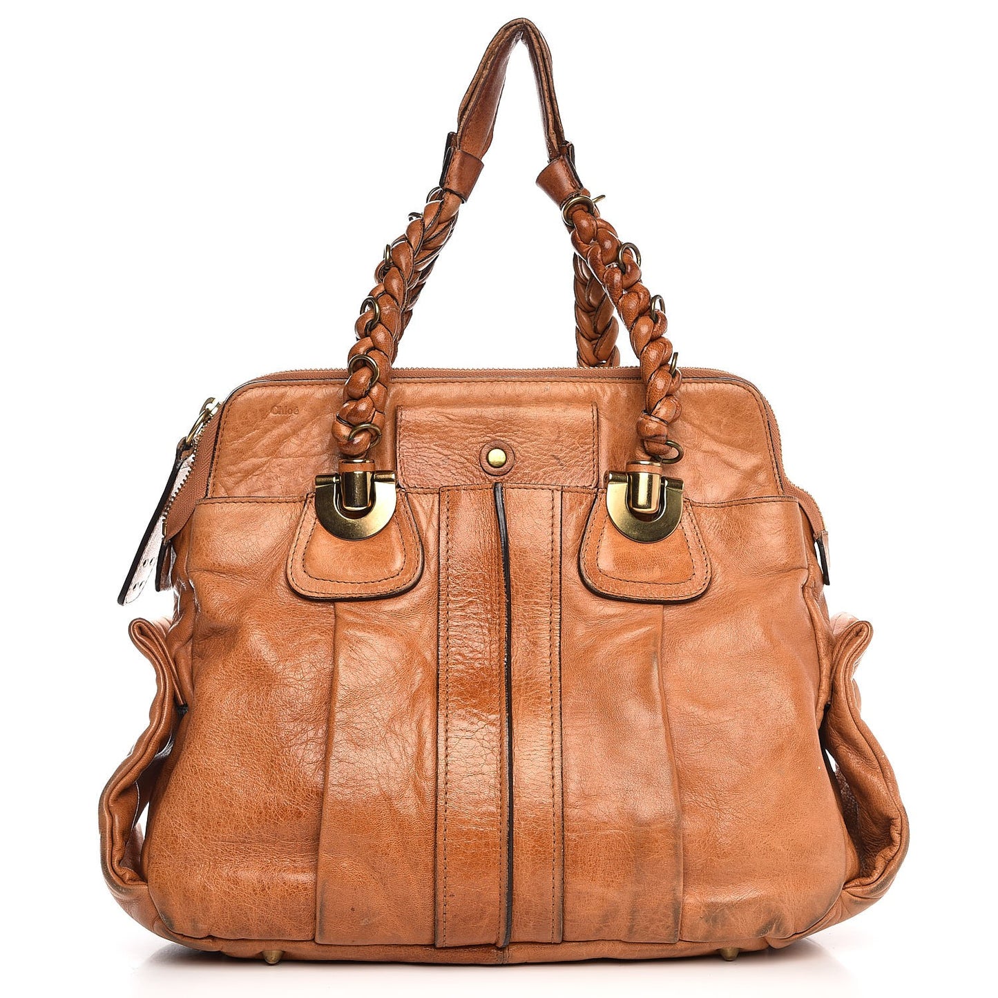 Lambskin Large Heloise Satchel Gazelle