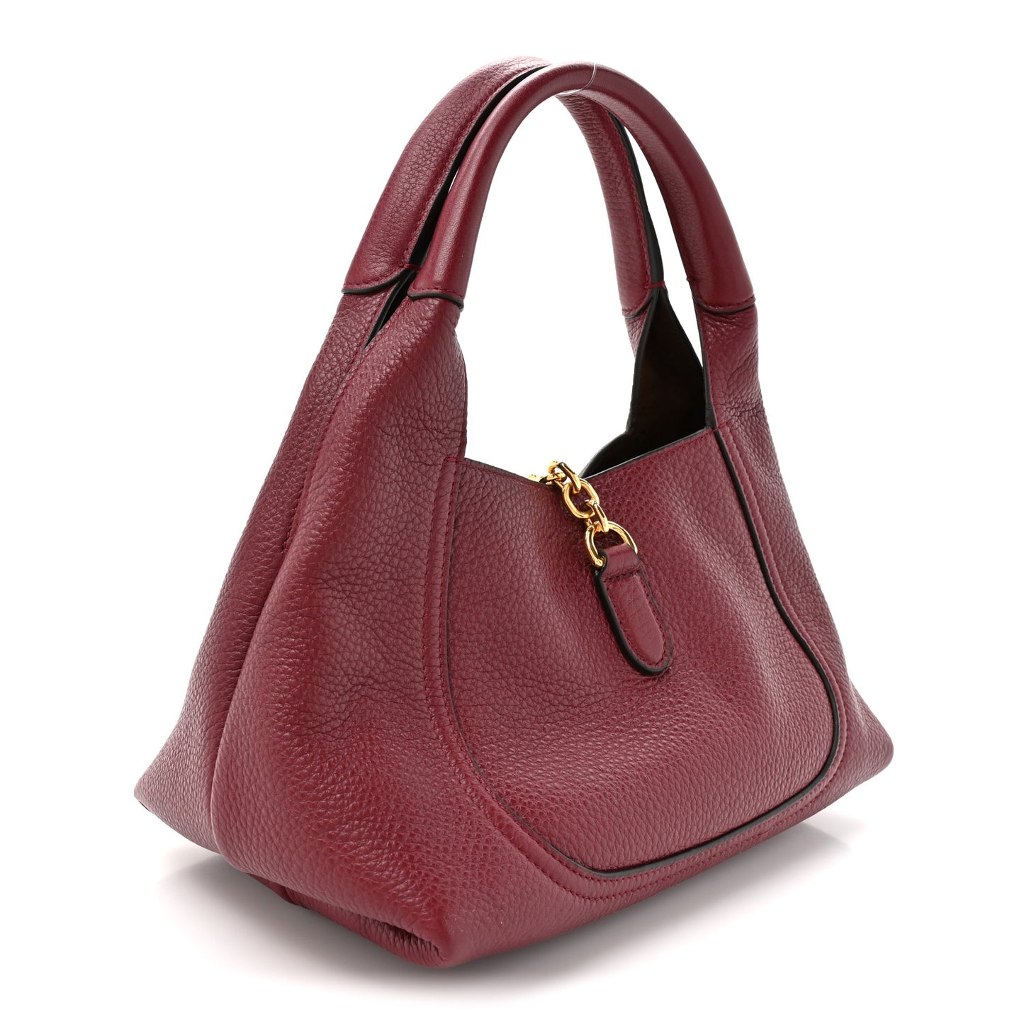 Grained Calfskin Softbit Medium Shoulder Bag Rosso Ancora