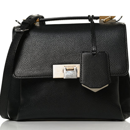Balenciaga Grained Calfskin Le Dix Mini Soft Cartable Crossbody Black 7 of 14