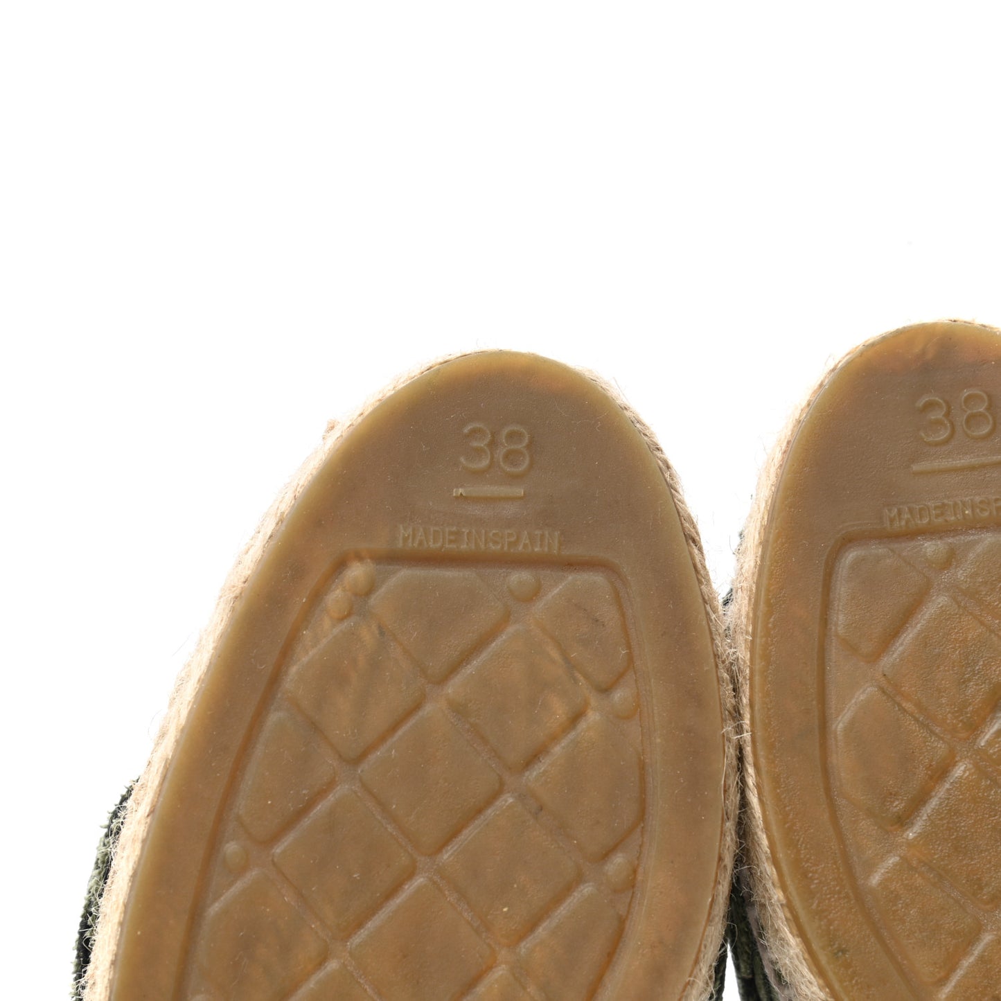 Suede Camellia CC Espadrilles 38 Khaki