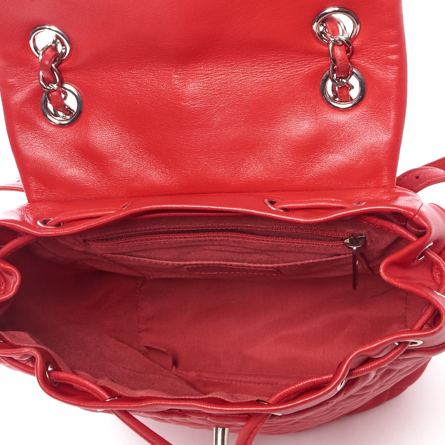 Chanel Lambskin Quilted Small Urban Spirit Backpack Red 6 of 11