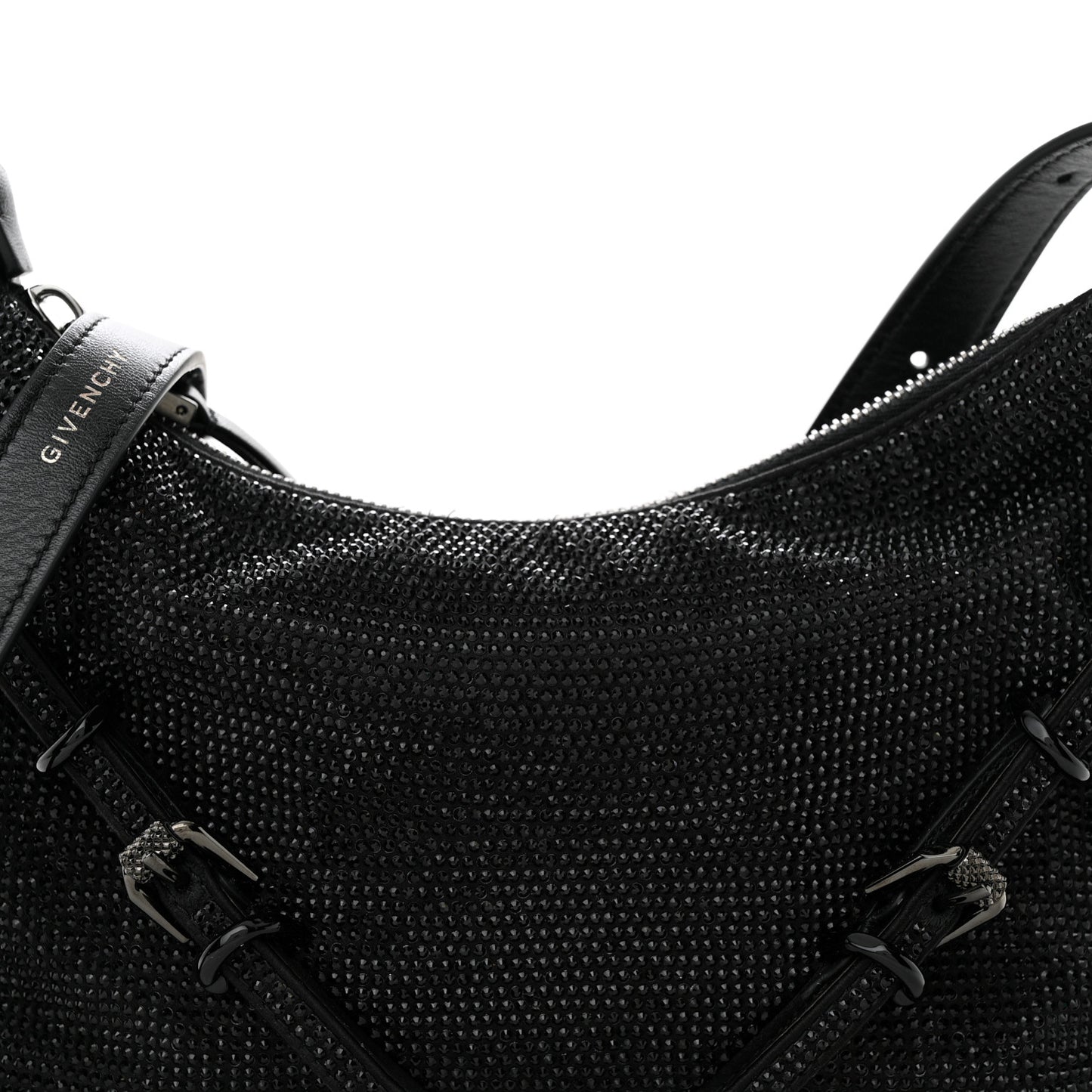 Satin Strass Mini Voyou Boyfriend Party Bag Black