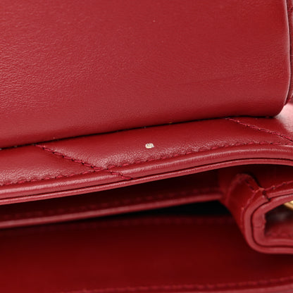 Saint Laurent Calfskin Y Quilted Monogram Toy Loulou Crossbody Bag Rouge 12 of 19