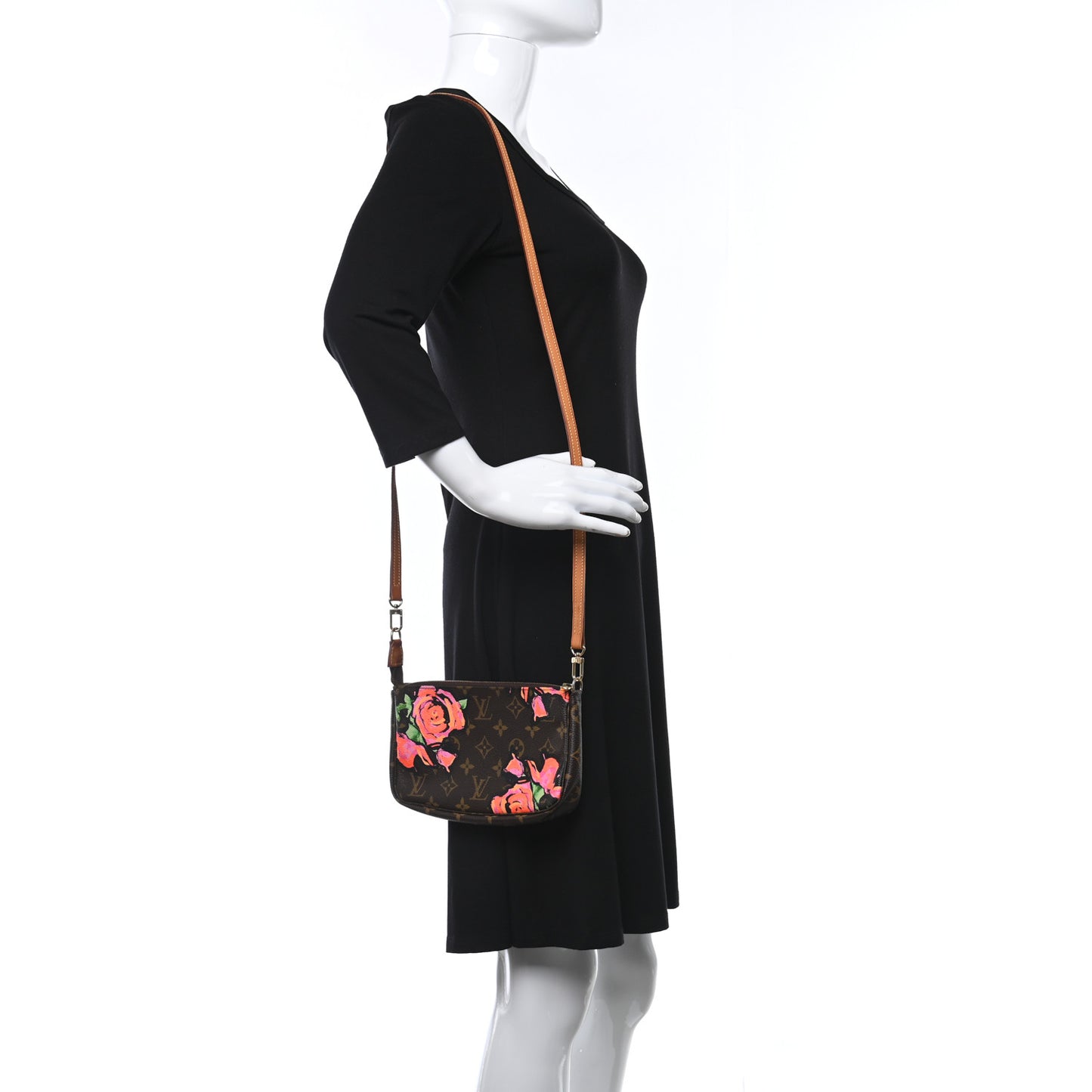 Monogram Roses Pochette Accessories Long Strap
