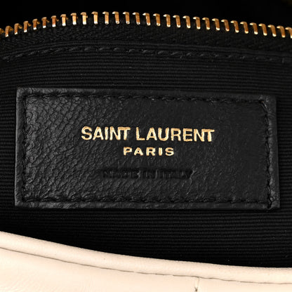 Saint Laurent Lambskin Quilted Small Loulou Puffer Monogram Chain Satchel Crema Soft 6 of 11