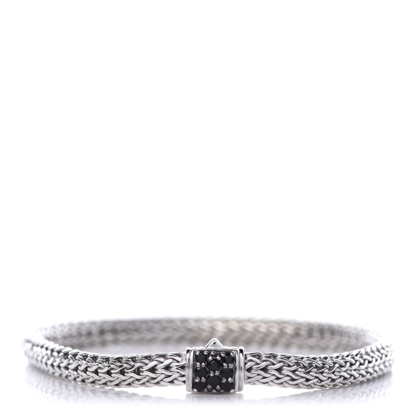 Sterling Silver Black Sapphire 5mm Classic Chain Bracelet