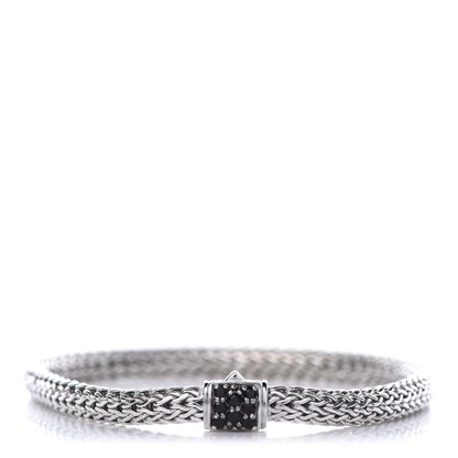 John Hardy Sterling Silver Black Sapphire 5mm Classic Chain Bracelet 1 of 4