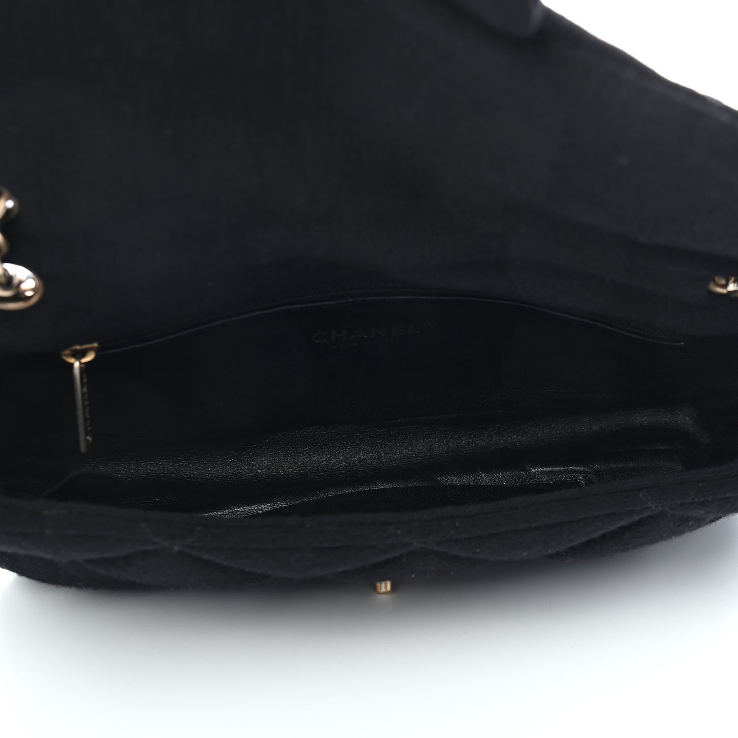 Chanel Jersey Quilted Medium Single Flap Black 4 of 8