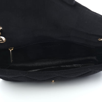 Chanel Jersey Quilted Medium Single Flap Black 4 of 8