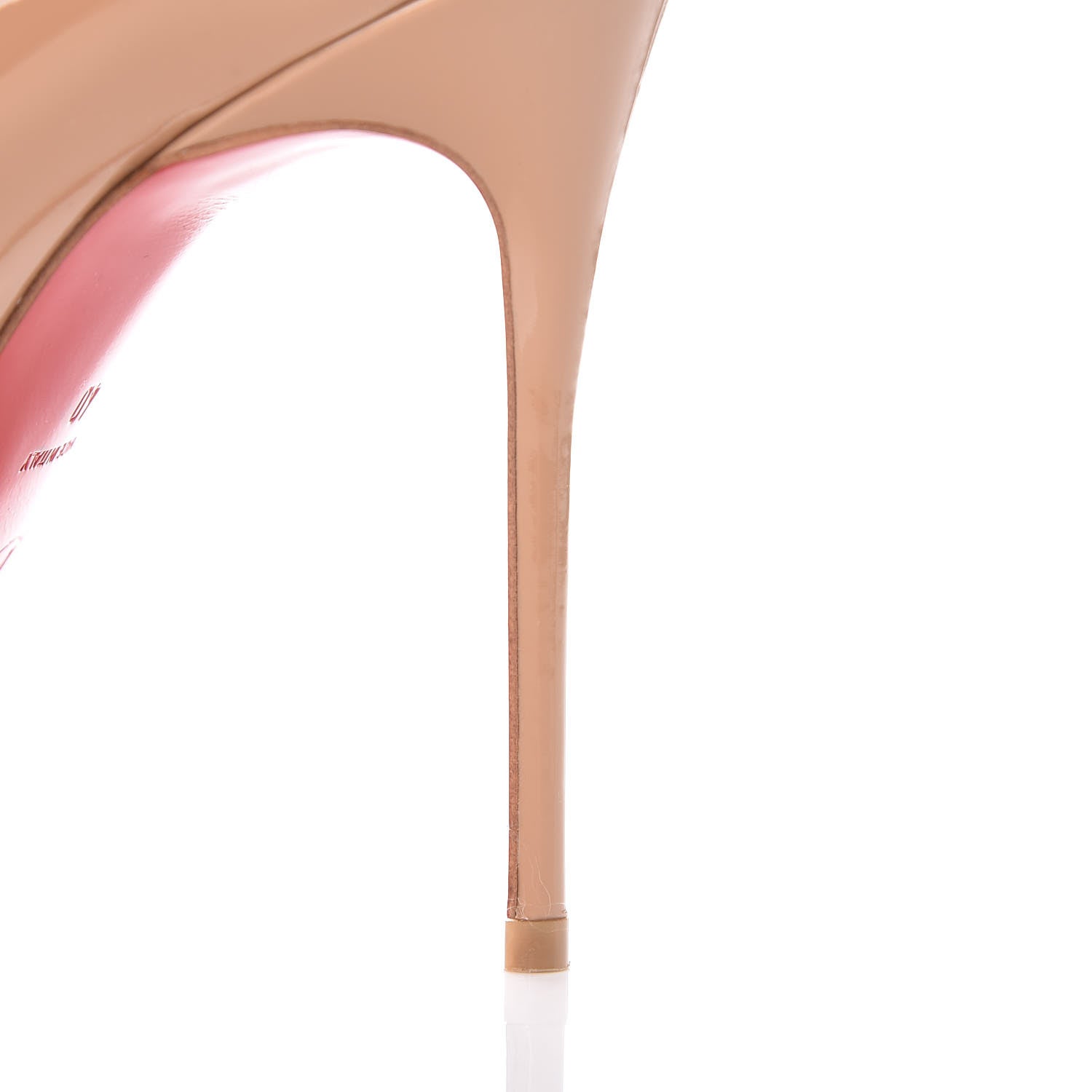 Christian Louboutin Patent Bow 110 Peep Toe Pumps 40 Nude 8 of 18