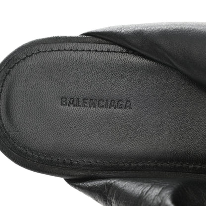 Balenciaga Lambskin Drapy Slide Sandals 37 Black 8 of 11