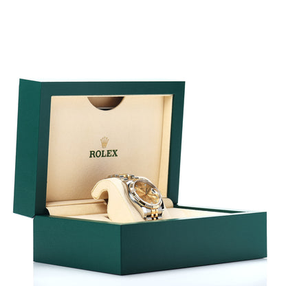 Rolex Stainless Steel 18K Yellow Gold Diamond 36mm Oyster Perpetual Datejust Watch Champagne Jubilee 116233 6 of 6