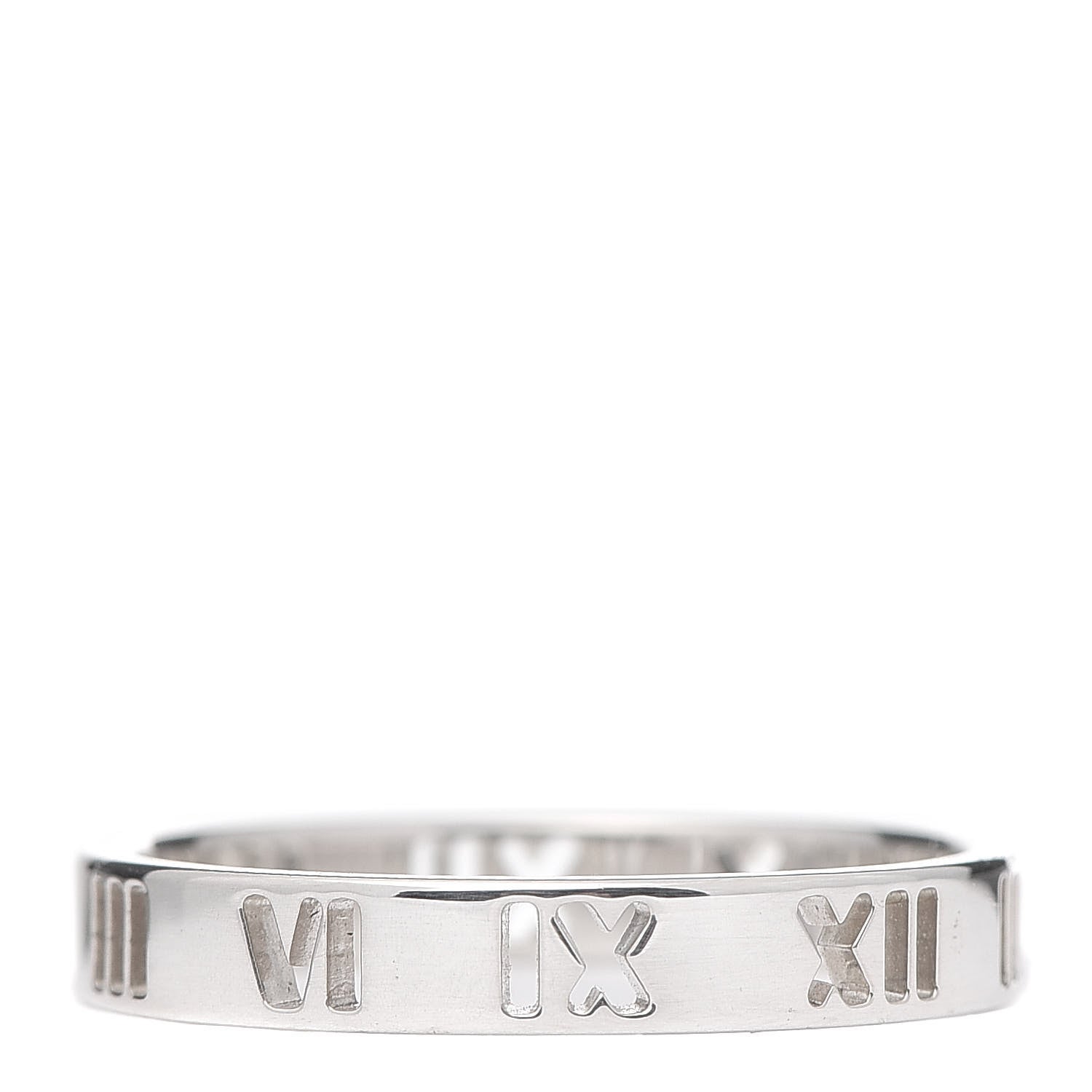 Tiffany Sterling Silver Narrow Atlas Pierced Ring 60 9.25 3 of 5