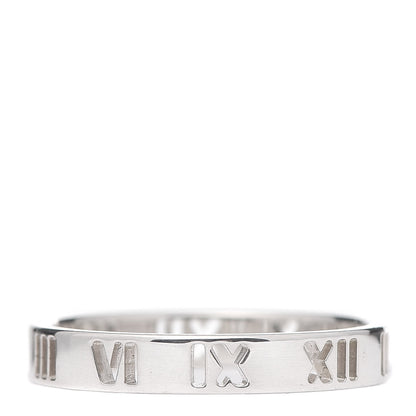 Tiffany Sterling Silver Narrow Atlas Pierced Ring 60 9.25 3 of 5