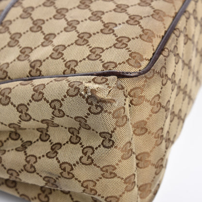 Gucci Monogram Natural Pigskin Large Diaper Bag Beige Ebony Cocoa Dark Chocolate 13 of 18