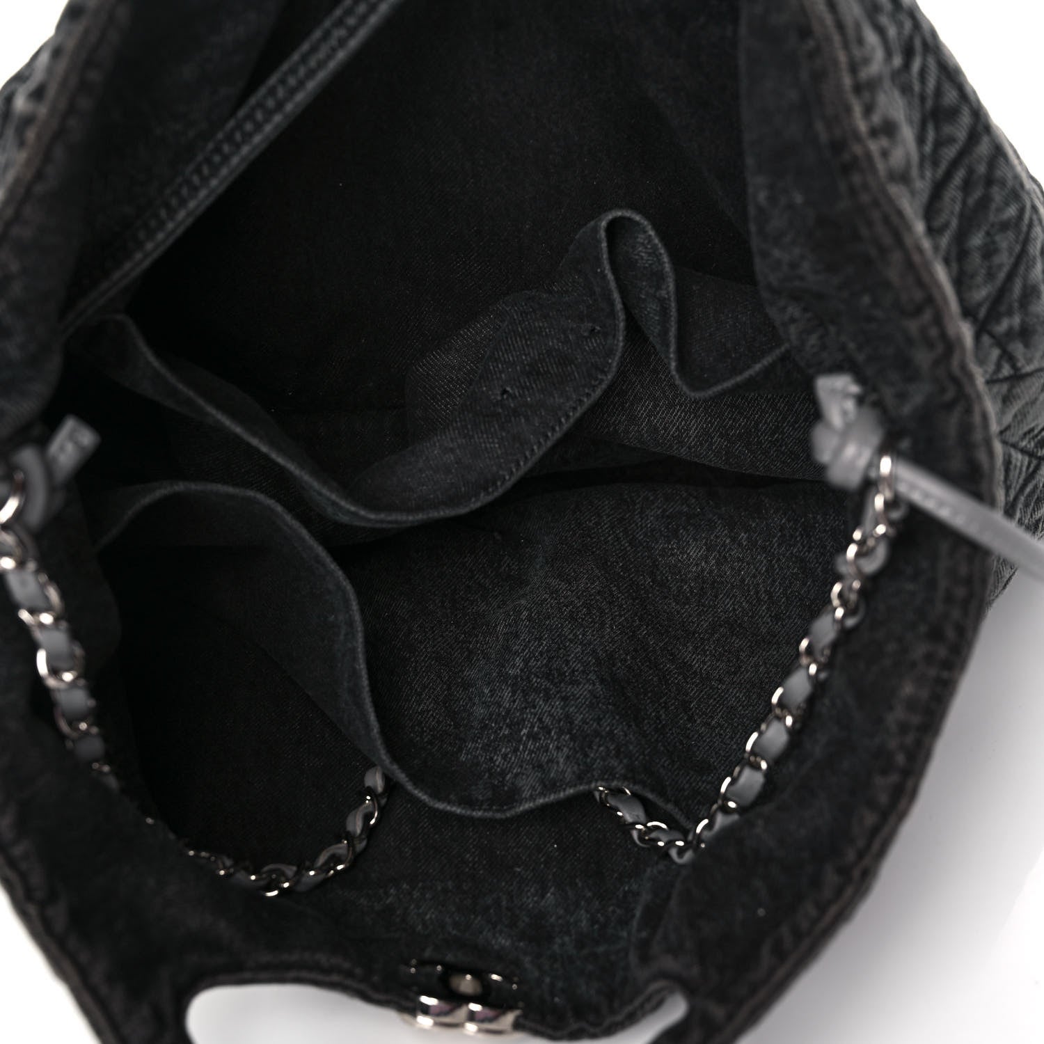 Chanel Denim Quilted 31 Denimpression Shopping Bag Grey Black 5 of 10