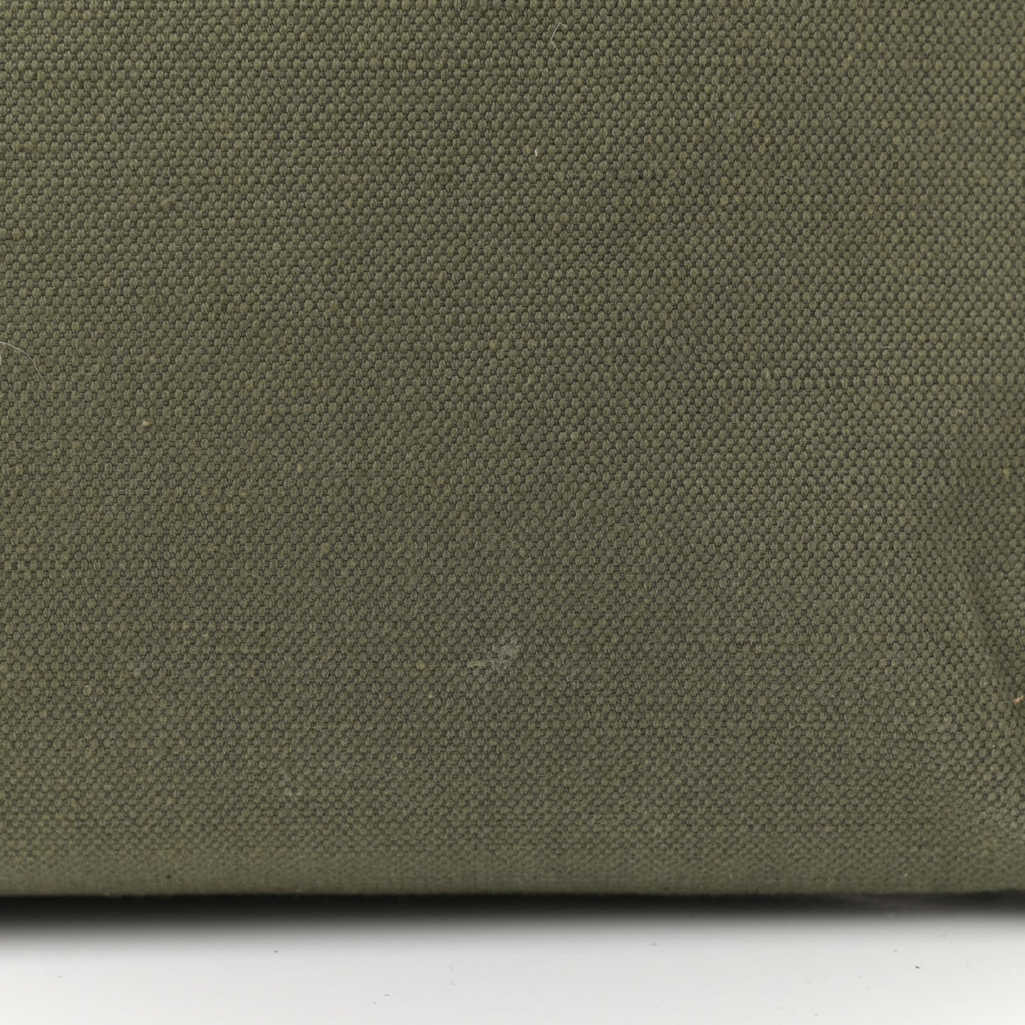 Canvas Calfskin Vertical Cabas Green