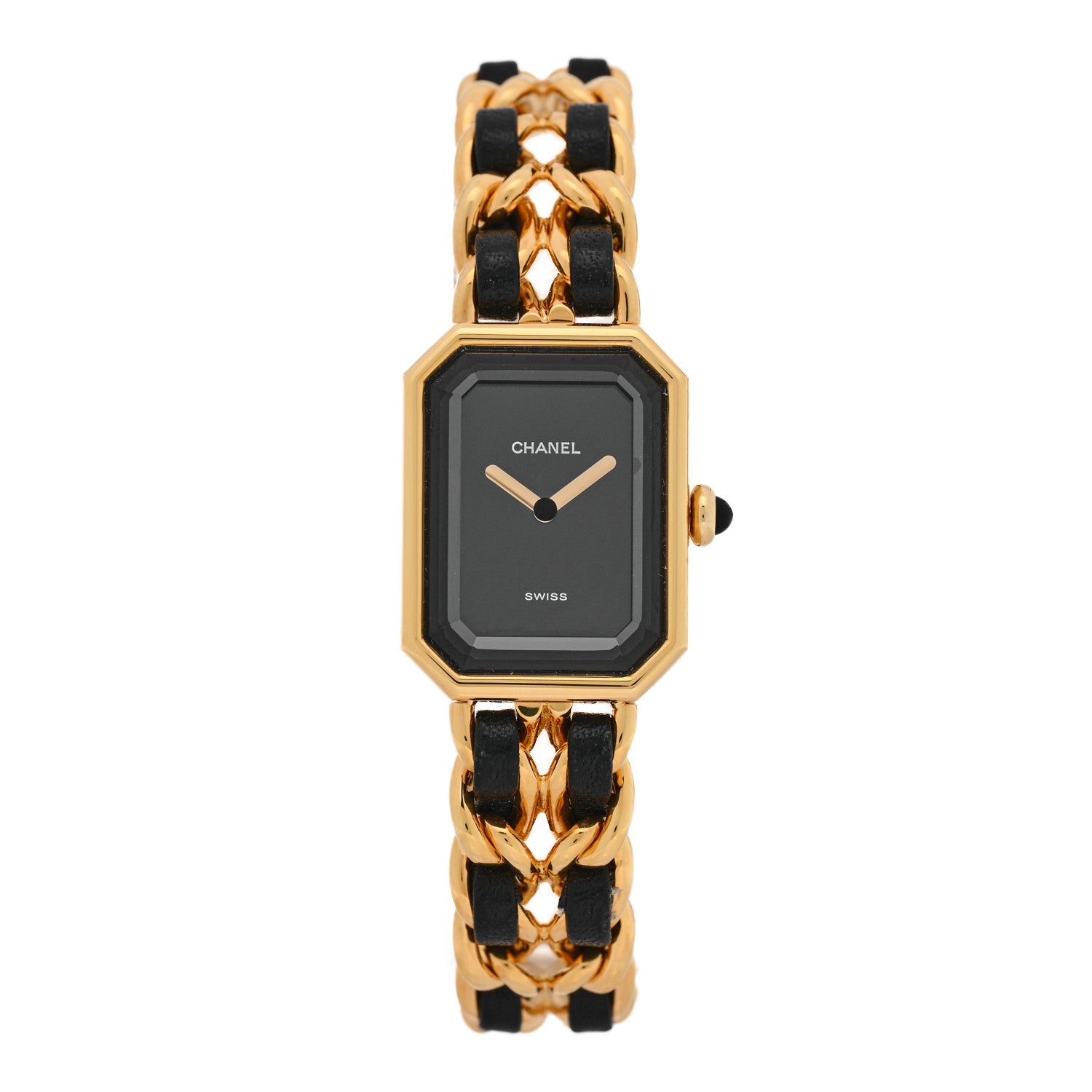 Chanel Stainless Steel Lambskin 20mm Chain Premiere Quartz Watch Gold L 1 of 4