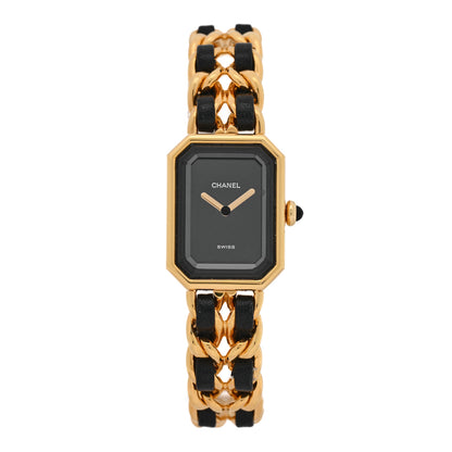 Chanel Stainless Steel Lambskin 20mm Chain Premiere Quartz Watch Gold L 1 of 4