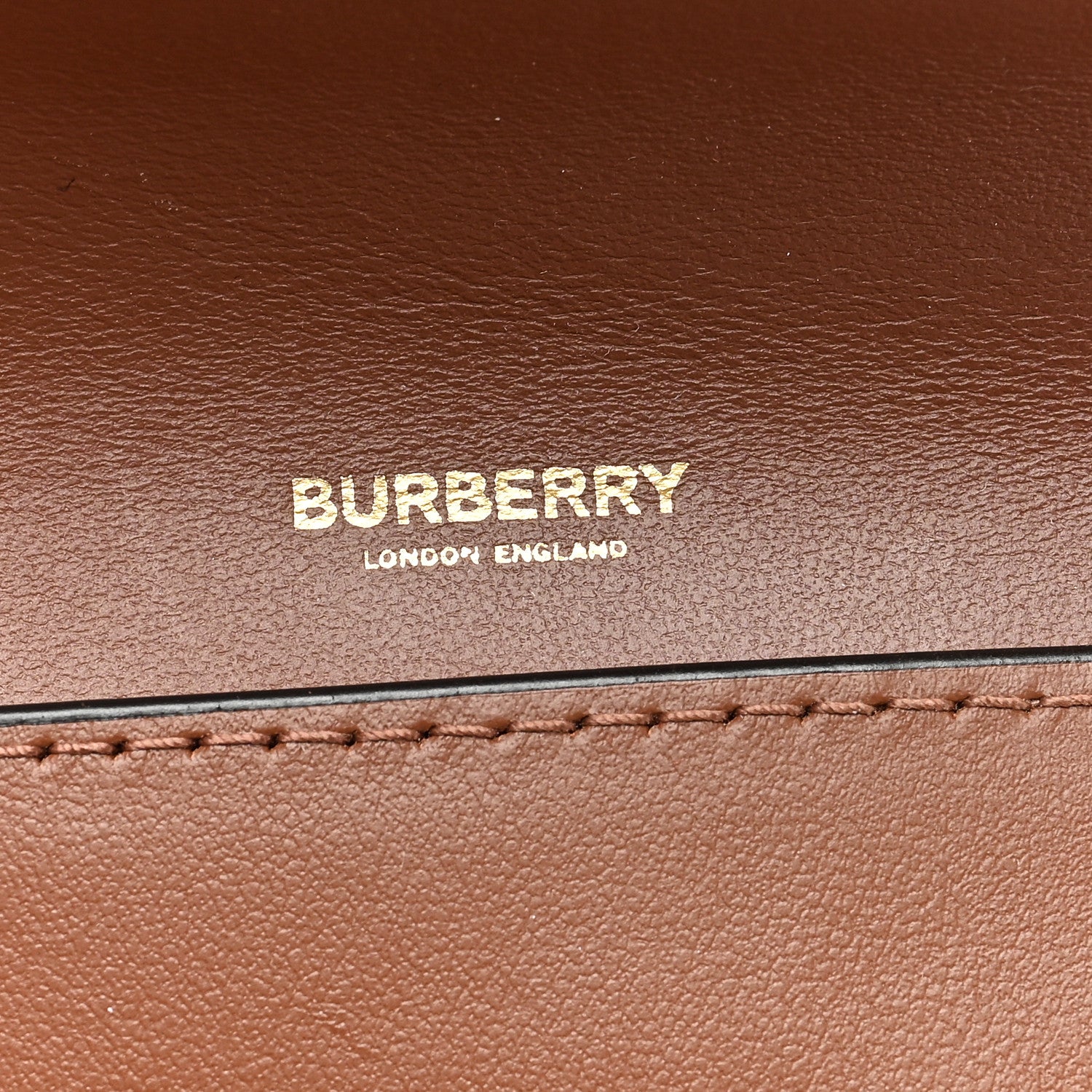 Burberry Grainy Calfskin Vintage Check Lila Tri-Fold Wallet Tan 6 of 6