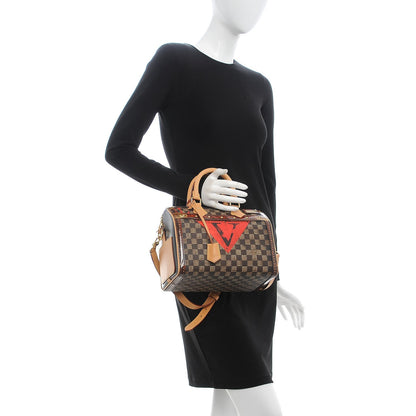 Louis Vuitton Transformed Damier Ebene Time Trunk Speedy Bandouliere 25 Black 3 of 8