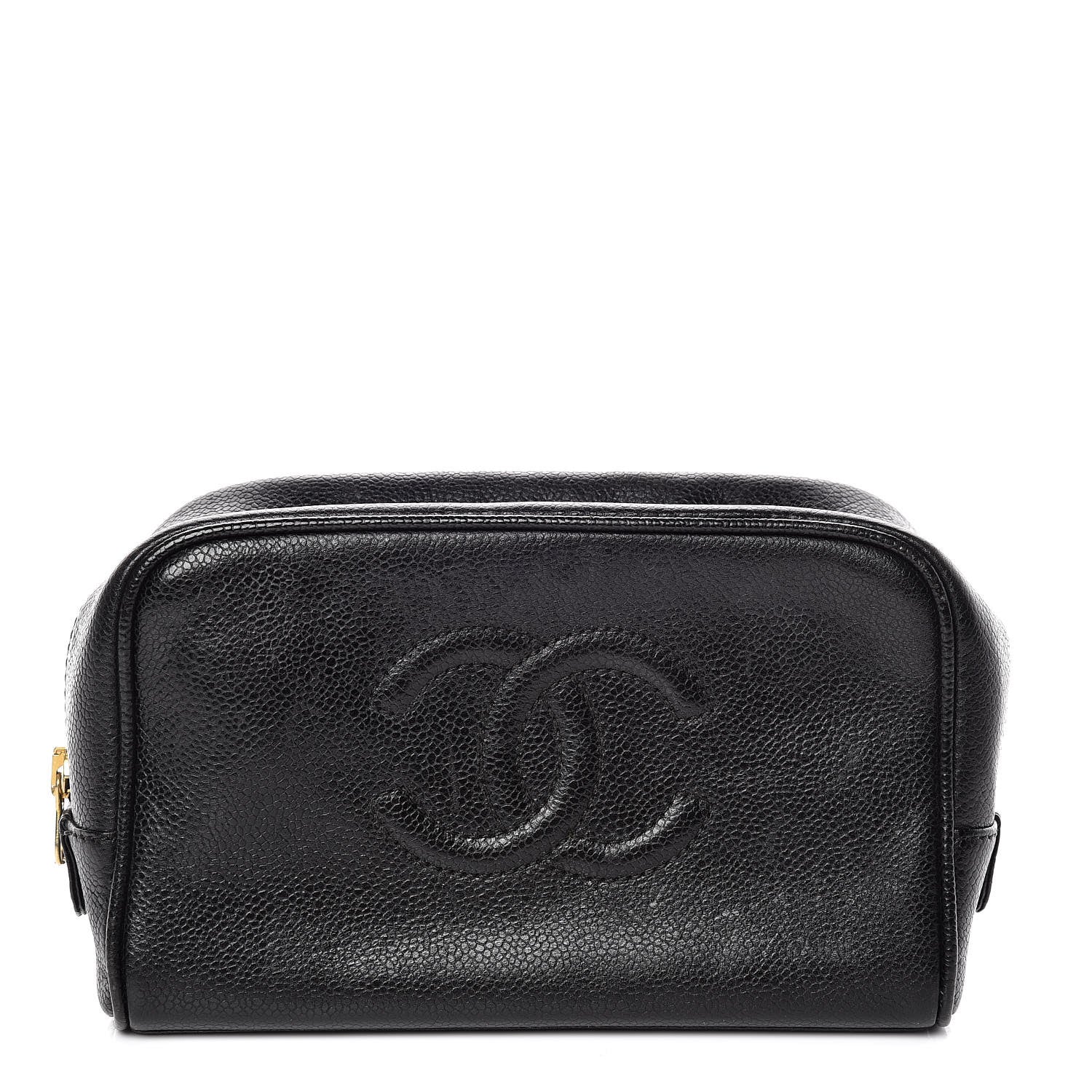 Chanel Caviar CC Large Cosmetic Case Black 1 of 13