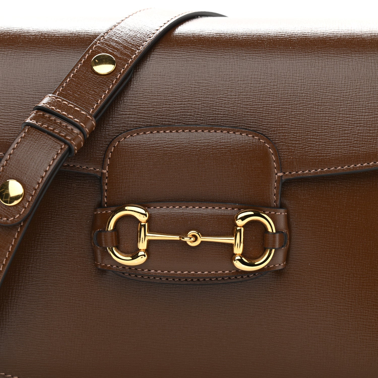 Gucci Azalea Calfskin Horsebit 1955 Shoulder Bag Brown Sugar 10 of 12
