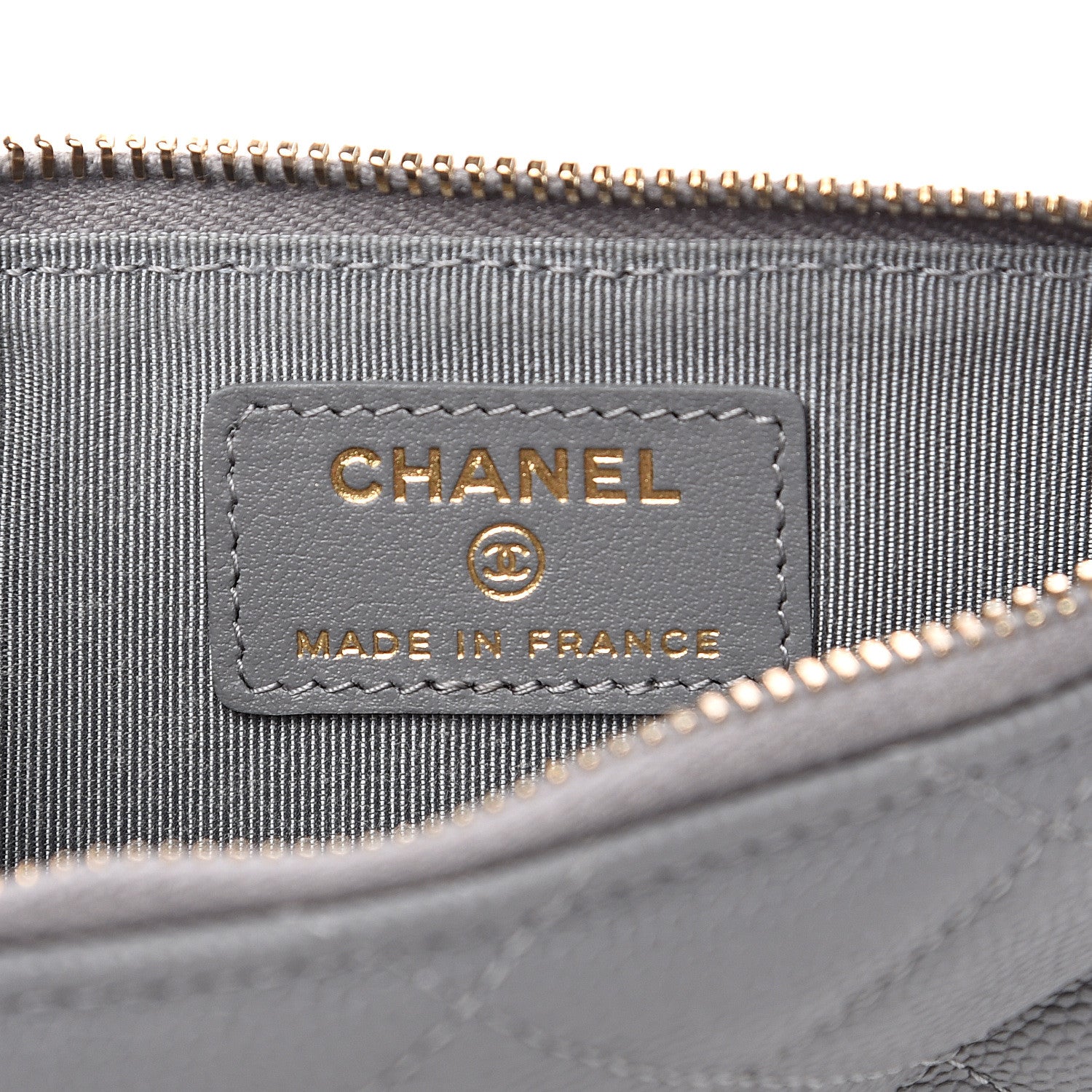 Chanel Caviar Quilted Classic iPhone Pouch Grey 5 of 7