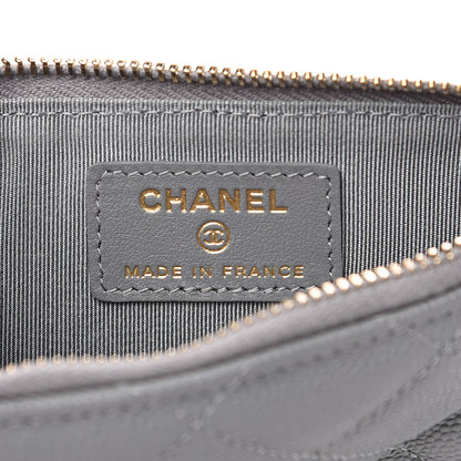 Chanel Caviar Quilted Classic iPhone Pouch Grey 5 of 7