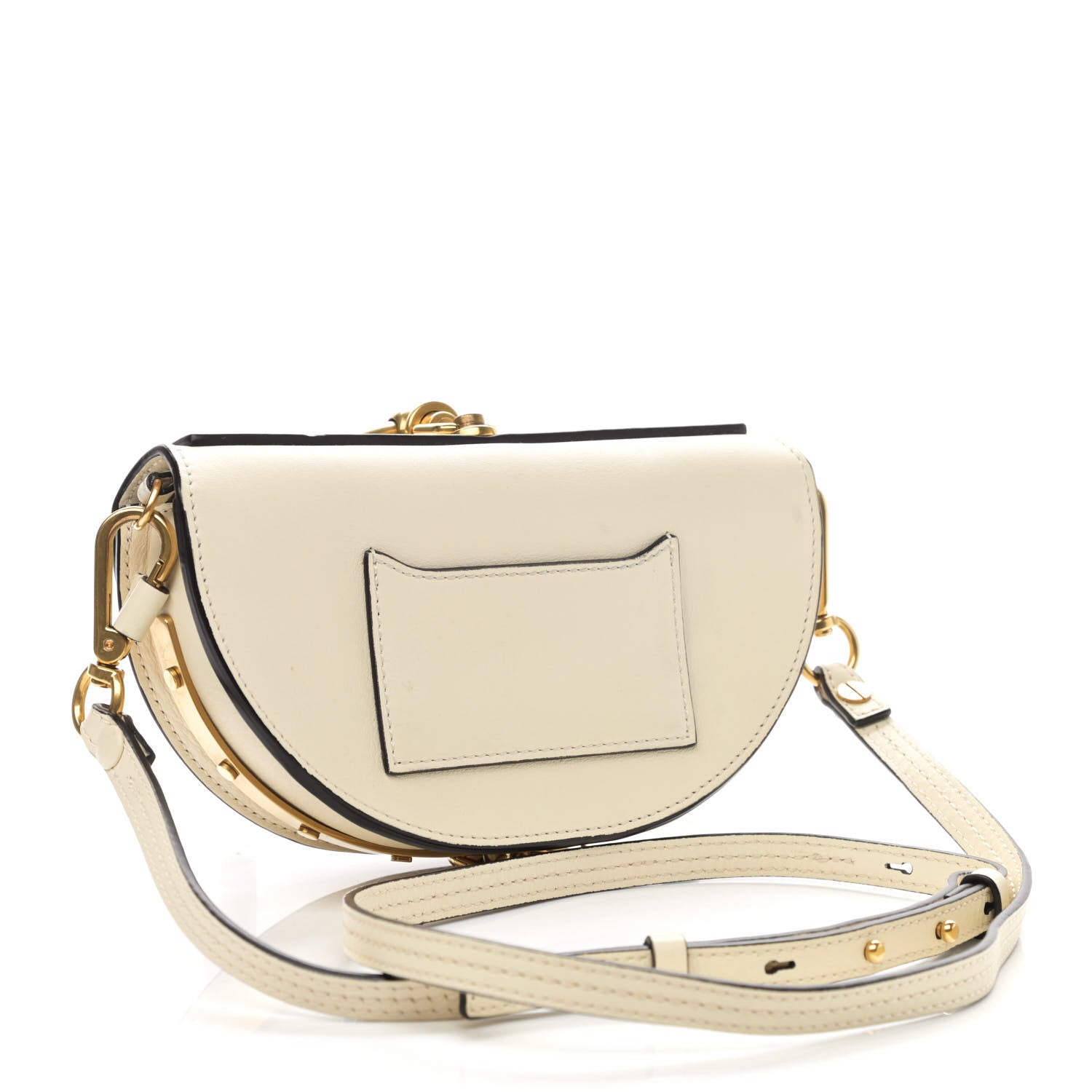 Chloe Calfskin Small Nile Bracelet Minaudiere Bag Off White 3 of 9