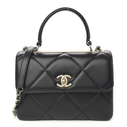Chanel Lambskin Quilted Small Trendy CC Dual Handle Flap Bag Black 1 of 13