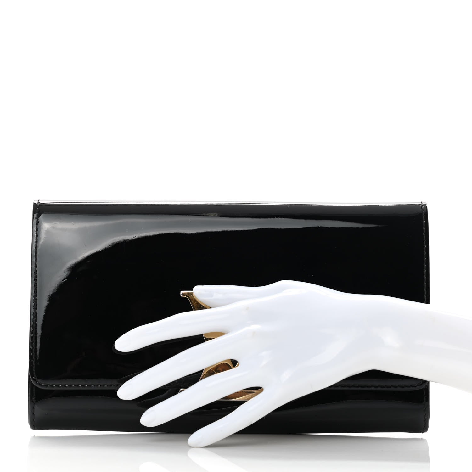 Louis Vuitton Patent Louise Clutch Amarante 2 of 10