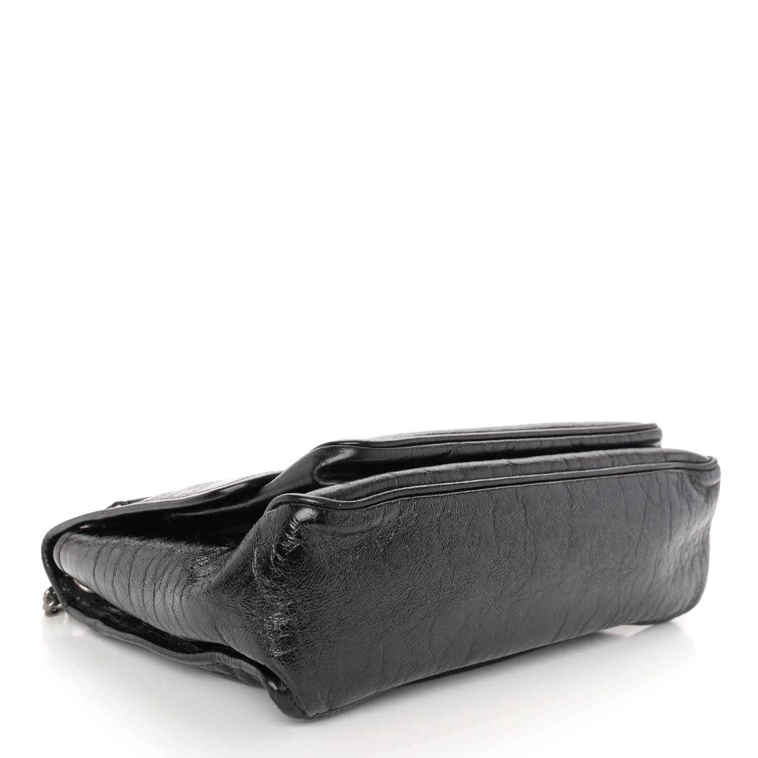 Saint Laurent Crinkled Calfskin Monogram Medium Niki Chain Satchel Black 4 of 10