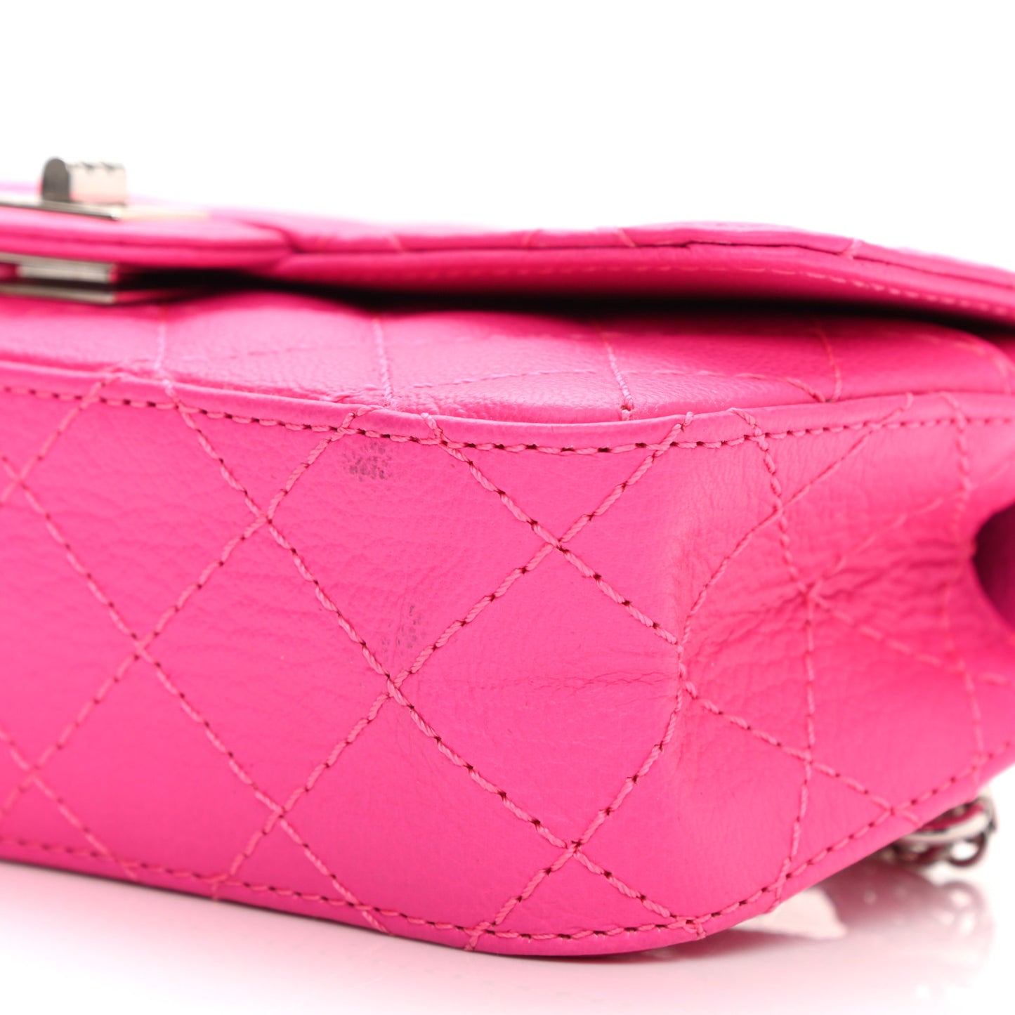 Goatskin Quilted 2.55 Reissue Flap Belt Bag Fluorescent Pink