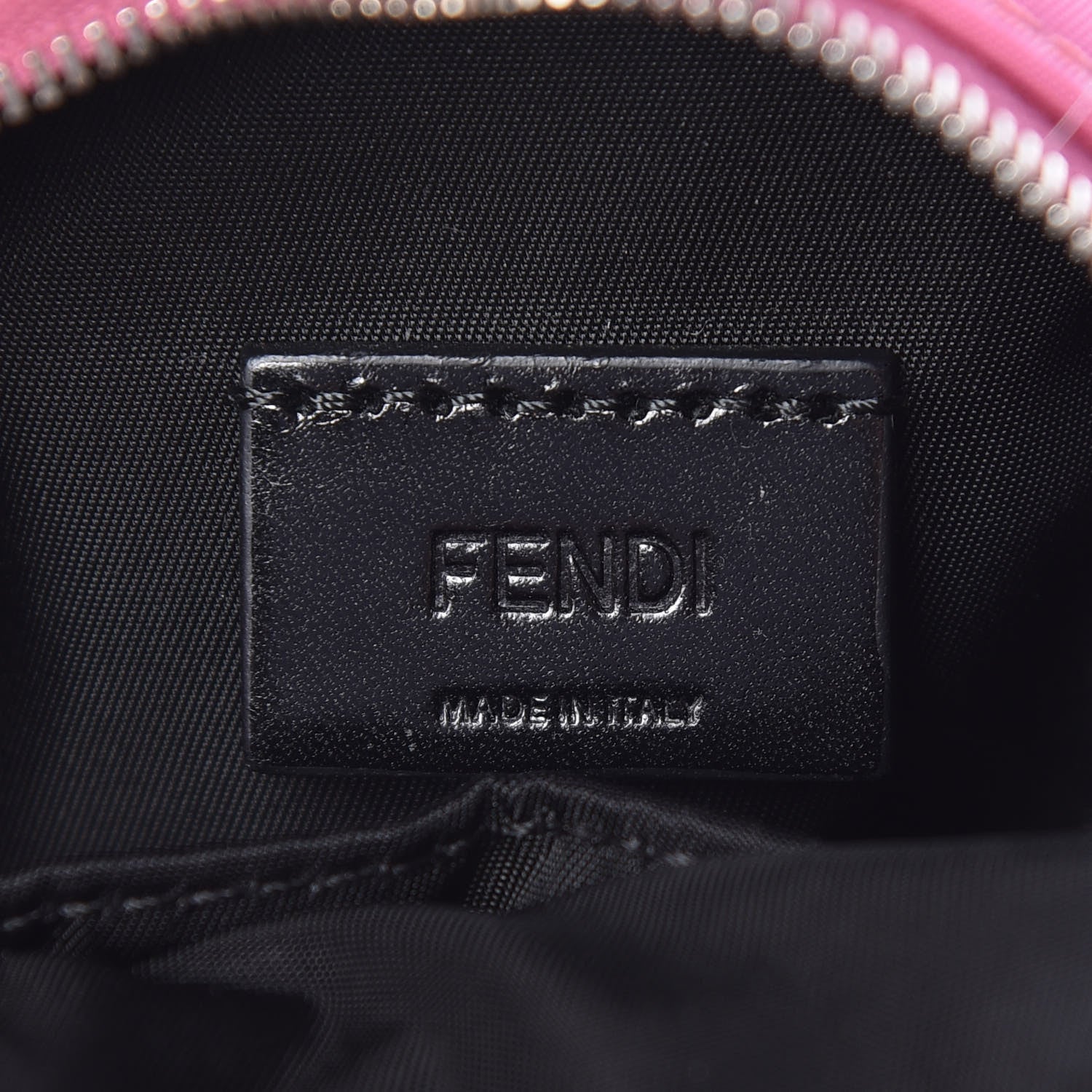 Fendi Nylon Shiny Nappa Nutria Fox Fur Monster Eyes Mini Backpack Charm Lollypop Rosa Fluo Multicolor 5 of 6