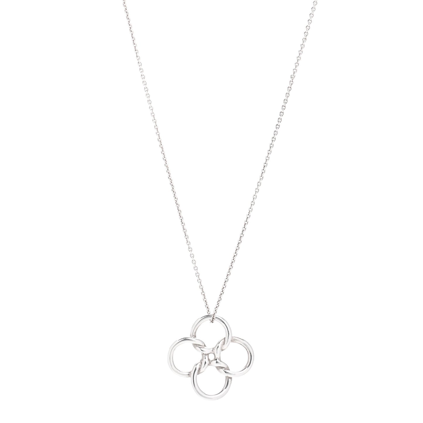 Sterling Silver Elsa Peretti Quadrifoglio Pendant Necklace