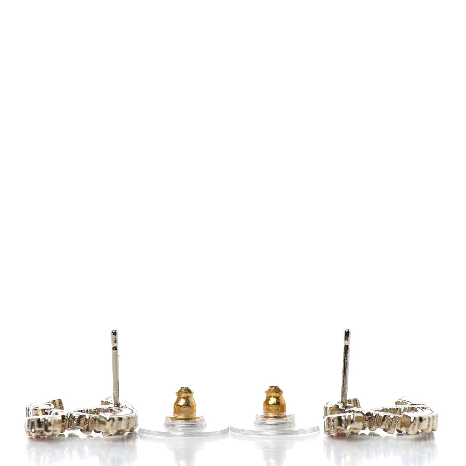 Chanel Crystal Over The Rainbow CC Earrings Gold Multicolor 3 of 4