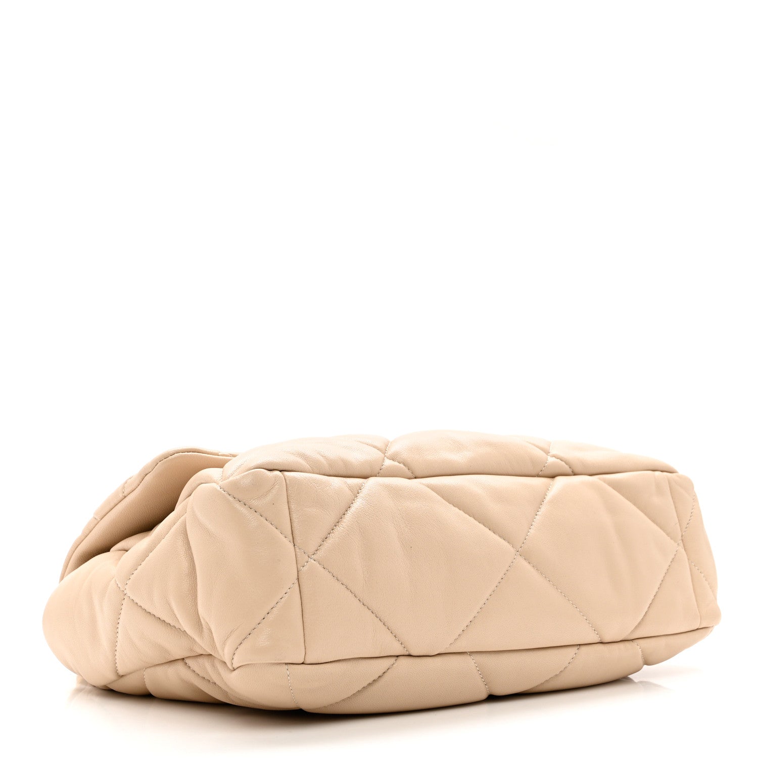 Chanel Lambskin Quilted Large Chanel 19 Flap Light Beige 4 of 9