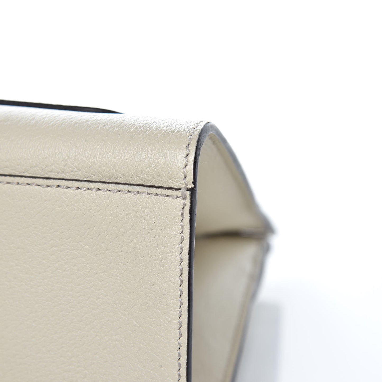 Grained Calfskin Web Stripe Butterfly Medium Totem Top Handle Bag White