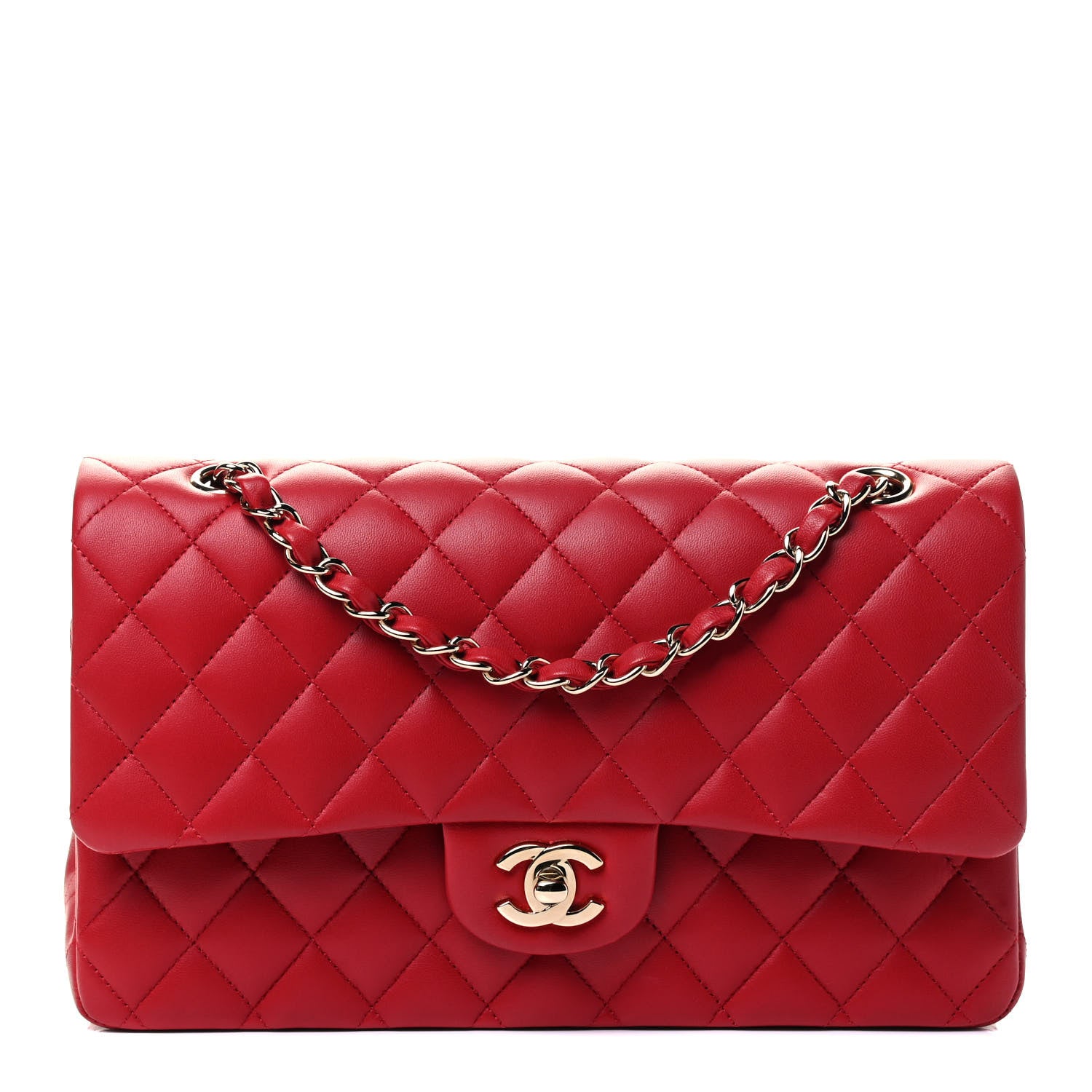 Chanel Lambskin Quilted Medium Double Flap Red 1 of 4