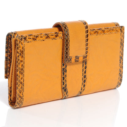 Jimmy Choo Elaphe Snakeskin Uma Wallet Yellow 3 of 8