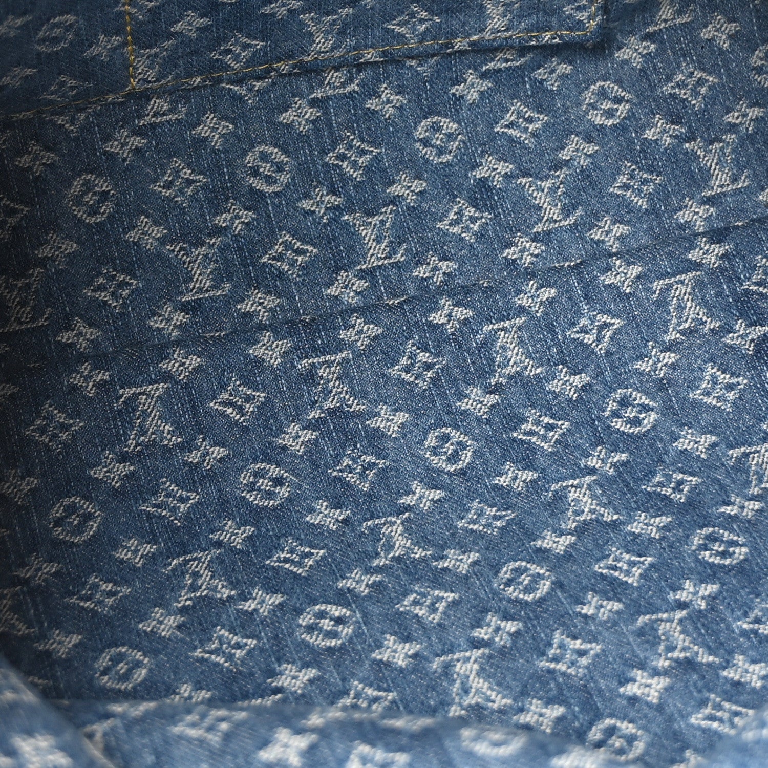 Louis Vuitton Monogram Denim CarryAll MM Blue 6 of 10