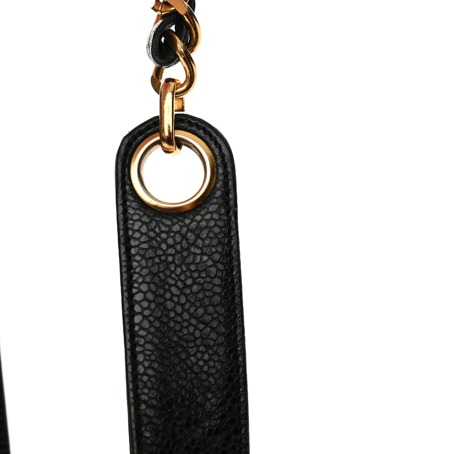 Caviar CC Drawstring Shoulder Bag Black